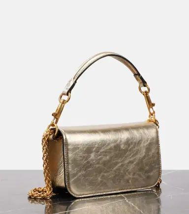 Valentino Garavani Locò Small metallic leather shoulder bag | Thumbnail 3 Valentino Garavani Locò Small metallic leather shoulder bag | Thumbnail 3