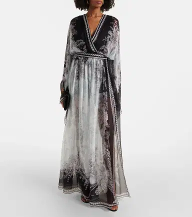 Elie Saab Printed silk chiffon maxi skirt | Thumbnail 3 Elie Saab Printed silk chiffon maxi skirt | Thumbnail 3
