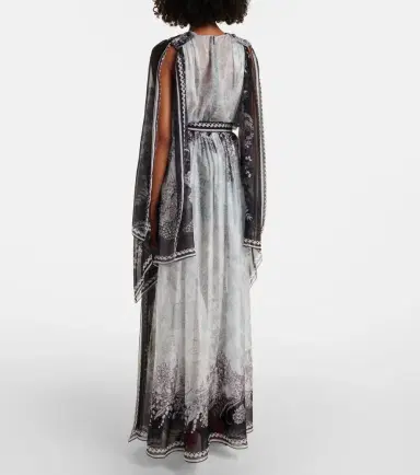 Elie Saab Printed silk chiffon maxi skirt | Thumbnail 4 Elie Saab Printed silk chiffon maxi skirt | Thumbnail 4
