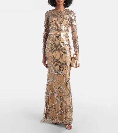 Elie Saab Sequined sheer tulle gown | Thumbnail 2 Elie Saab Sequined sheer tulle gown | Thumbnail 2