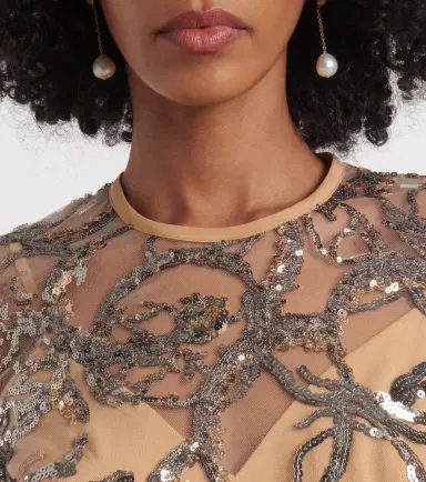 Elie Saab Sequined sheer tulle gown | Thumbnail 3 Elie Saab Sequined sheer tulle gown | Thumbnail 3