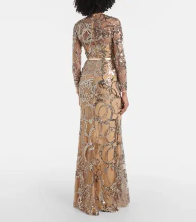 Elie Saab Sequined sheer tulle gown | Thumbnail 6 Elie Saab Sequined sheer tulle gown | Thumbnail 6