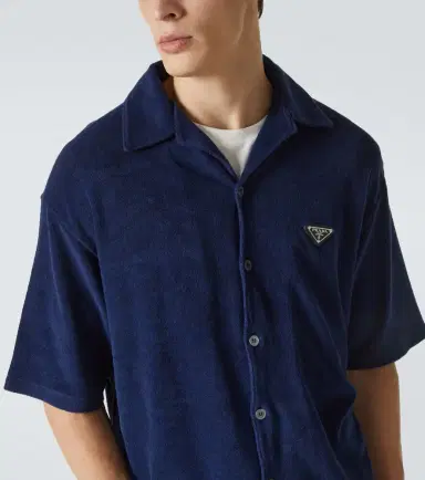 Prada Cotton terry bowling shirt | Thumbnail 3 Prada Cotton terry bowling shirt | Thumbnail 3