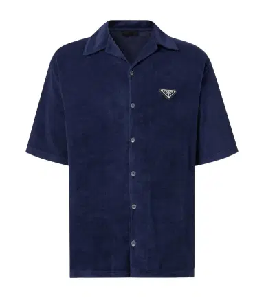 Prada Cotton terry bowling shirt | Thumbnail 1 Prada Cotton terry bowling shirt | Thumbnail 1