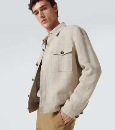 Loro Piana Clem linen and silk canvas blouson | Thumbnail 2 Loro Piana Clem linen and silk canvas blouson | Thumbnail 2
