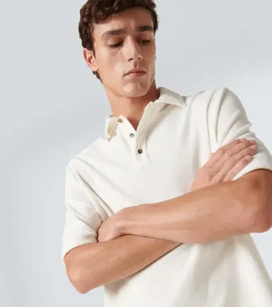 Loro Piana Murano cotton and silk velour polo shirt | Thumbnail 2 Loro Piana Murano cotton and silk velour polo shirt | Thumbnail 2
