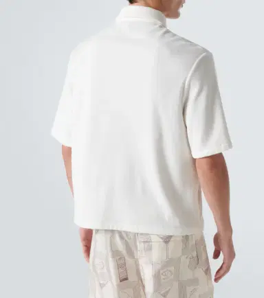Loro Piana Murano cotton and silk velour polo shirt | Thumbnail 5 Loro Piana Murano cotton and silk velour polo shirt | Thumbnail 5