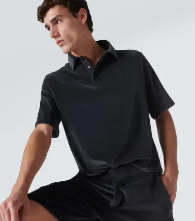 Loro Piana Murano cotton and silk velour polo shirt | Thumbnail 3 Loro Piana Murano cotton and silk velour polo shirt | Thumbnail 3