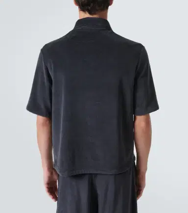 Loro Piana Murano cotton and silk velour polo shirt | Thumbnail 4 Loro Piana Murano cotton and silk velour polo shirt | Thumbnail 4