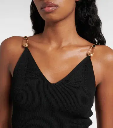 Versace Safety Pin ribbed-knit top | Thumbnail 3 Versace Safety Pin ribbed-knit top | Thumbnail 3