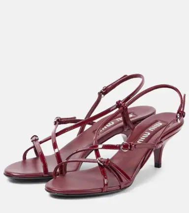 Miu Miu 55 patent leather sandals | Thumbnail 4 Miu Miu 55 patent leather sandals | Thumbnail 4