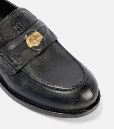 Miu Miu Leather penny loafers | Thumbnail 3 Miu Miu Leather penny loafers | Thumbnail 3