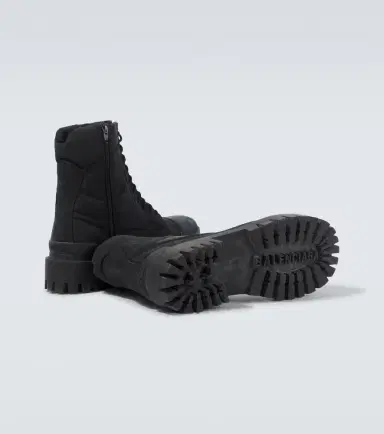 Balenciaga Combat Strike canvas lace-up boots | Thumbnail 5 Balenciaga Combat Strike canvas lace-up boots | Thumbnail 5