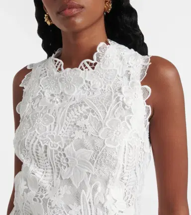 Monique Lhuillier Floral lace minidress | Thumbnail 3 Monique Lhuillier Floral lace minidress | Thumbnail 3