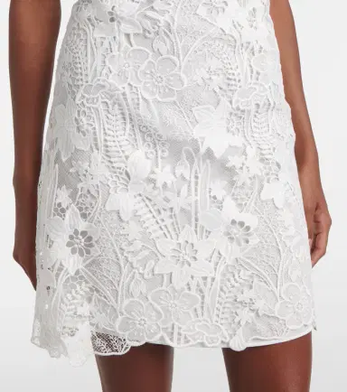 Monique Lhuillier Floral lace minidress | Thumbnail 4 Monique Lhuillier Floral lace minidress | Thumbnail 4