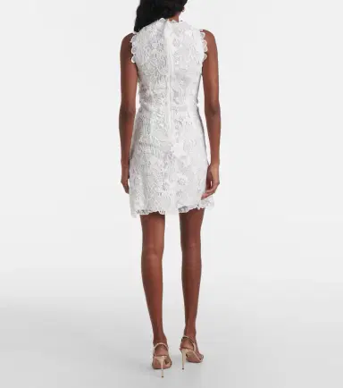 Monique Lhuillier Floral lace minidress | Thumbnail 5 Monique Lhuillier Floral lace minidress | Thumbnail 5