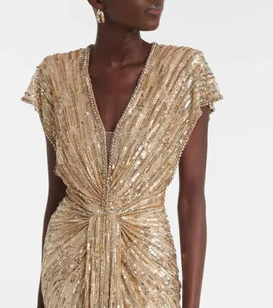 Jenny Packham Zola sequined tulle gown | Thumbnail 4 Jenny Packham Zola sequined tulle gown | Thumbnail 4