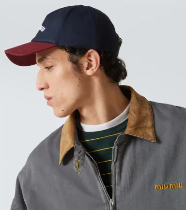 Miu Miu Logo cotton drill baseball cap | Thumbnail 3 Miu Miu Logo cotton drill baseball cap | Thumbnail 3