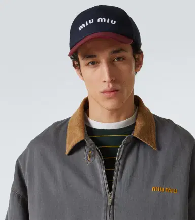 Miu Miu Logo cotton drill baseball cap | Thumbnail 4 Miu Miu Logo cotton drill baseball cap | Thumbnail 4