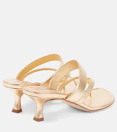 Manolo Blahnik Susa 50 metallic leather mules | Thumbnail 3 Manolo Blahnik Susa 50 metallic leather mules | Thumbnail 3
