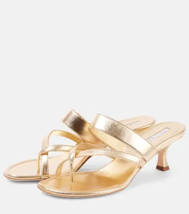 Manolo Blahnik Susa 50 metallic leather mules | Thumbnail 5 Manolo Blahnik Susa 50 metallic leather mules | Thumbnail 5