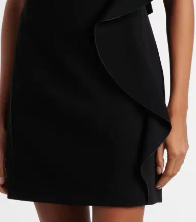 Max Mara Giacomo ruffled sablé minidress | Thumbnail 2 Max Mara Giacomo ruffled sablé minidress | Thumbnail 2