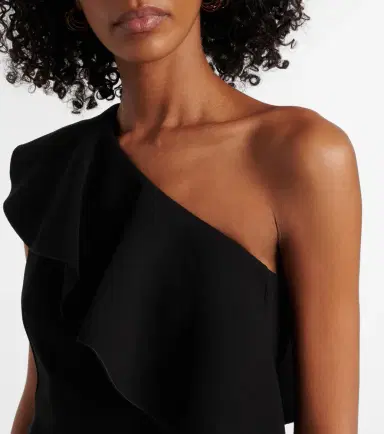 Max Mara Giacomo ruffled sablé minidress | Thumbnail 6 Max Mara Giacomo ruffled sablé minidress | Thumbnail 6