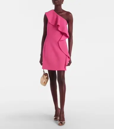 Max Mara Giacomo ruffled sable minidress | Thumbnail 2 Max Mara Giacomo ruffled sable minidress | Thumbnail 2