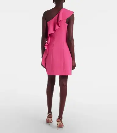 Max Mara Giacomo ruffled sable minidress | Thumbnail 3 Max Mara Giacomo ruffled sable minidress | Thumbnail 3