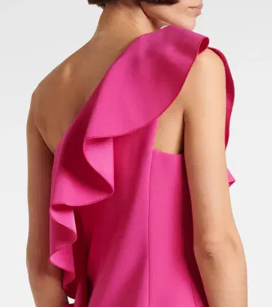 Max Mara Giacomo ruffled sable minidress | Thumbnail 6 Max Mara Giacomo ruffled sable minidress | Thumbnail 6