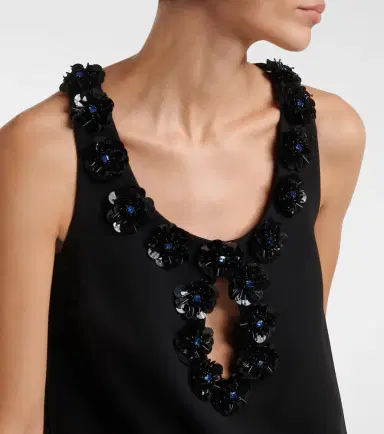 Max Mara Delis sequined cutout crêpe minidress | Thumbnail 2 Max Mara Delis sequined cutout crêpe minidress | Thumbnail 2