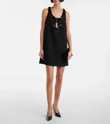 Max Mara Delis sequined cutout crêpe minidress | Thumbnail 4 Max Mara Delis sequined cutout crêpe minidress | Thumbnail 4