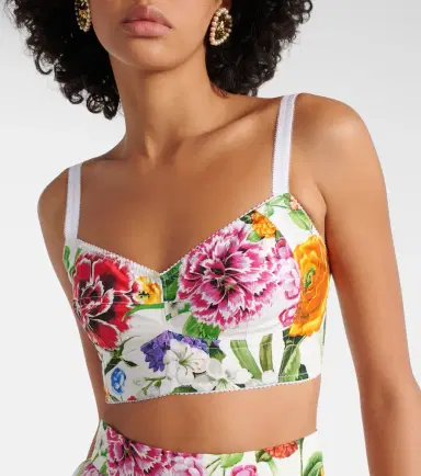 Dolce & Gabbana Floral cotton-blend poplin bra top | Thumbnail 3 Dolce & Gabbana Floral cotton-blend poplin bra top | Thumbnail 3