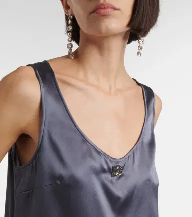 Dolce & Gabbana Silk-blend top | Thumbnail 2 Dolce & Gabbana Silk-blend top | Thumbnail 2