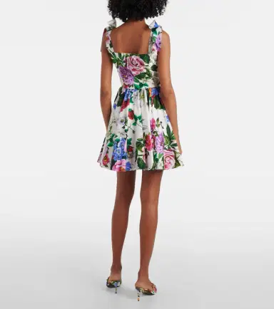 Dolce & Gabbana Floral cotton poplin minidress | Thumbnail 3 Dolce & Gabbana Floral cotton poplin minidress | Thumbnail 3