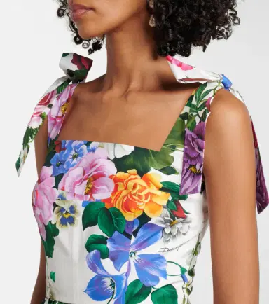 Dolce & Gabbana Floral cotton poplin minidress | Thumbnail 4 Dolce & Gabbana Floral cotton poplin minidress | Thumbnail 4