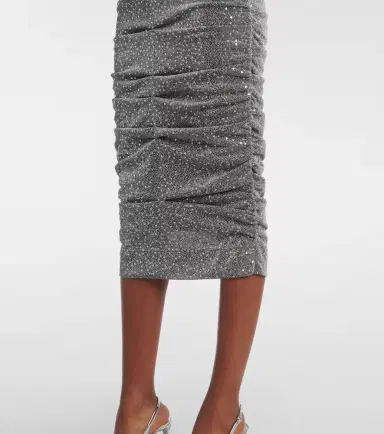Dolce & Gabbana Sequined ruched midi dress | Thumbnail 2 Dolce & Gabbana Sequined ruched midi dress | Thumbnail 2