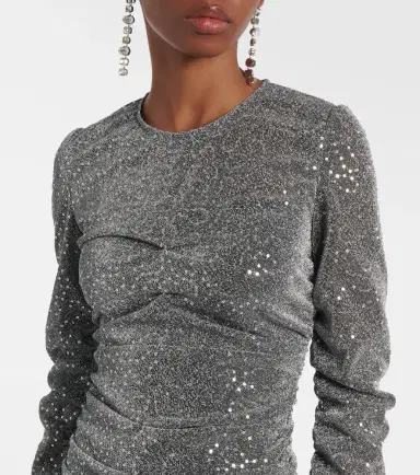 Dolce & Gabbana Sequined ruched midi dress | Thumbnail 5 Dolce & Gabbana Sequined ruched midi dress | Thumbnail 5
