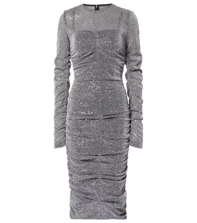 Dolce & Gabbana Sequined ruched midi dress | Thumbnail 1 Dolce & Gabbana Sequined ruched midi dress | Thumbnail 1