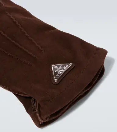 Prada Logo suede gloves | Thumbnail 2 Prada Logo suede gloves | Thumbnail 2