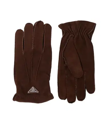 Prada Logo suede gloves | Thumbnail 1 Prada Logo suede gloves | Thumbnail 1