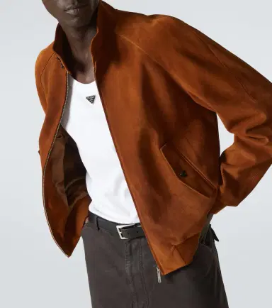 Prada Suede bomber jacket | Thumbnail 5 Prada Suede bomber jacket | Thumbnail 5