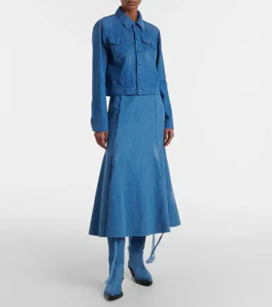 Gabriela Hearst Dion cotton and linen midi skirt | Thumbnail 2 Gabriela Hearst Dion cotton and linen midi skirt | Thumbnail 2