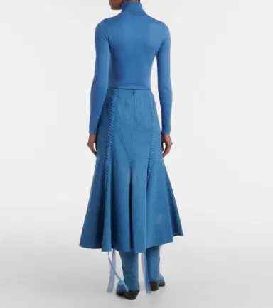 Gabriela Hearst Dion cotton and linen midi skirt | Thumbnail 3 Gabriela Hearst Dion cotton and linen midi skirt | Thumbnail 3