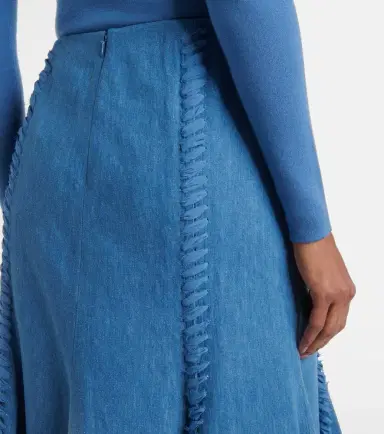 Gabriela Hearst Dion cotton and linen midi skirt | Thumbnail 4 Gabriela Hearst Dion cotton and linen midi skirt | Thumbnail 4