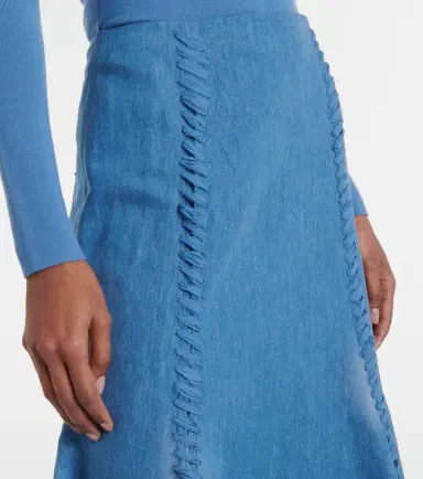 Gabriela Hearst Dion cotton and linen midi skirt | Thumbnail 6 Gabriela Hearst Dion cotton and linen midi skirt | Thumbnail 6