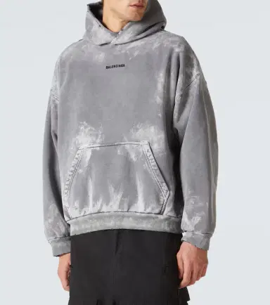 Balenciaga Distressed cotton jersey hoodie | Thumbnail 2 Balenciaga Distressed cotton jersey hoodie | Thumbnail 2