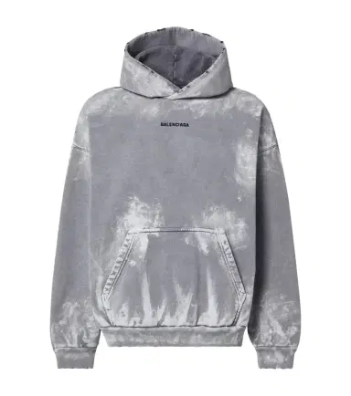 Balenciaga Distressed cotton jersey hoodie | Thumbnail 1 Balenciaga Distressed cotton jersey hoodie | Thumbnail 1