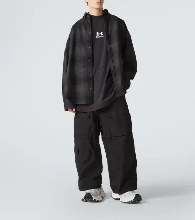 Balenciaga Checked wool-blend flannel shirt | Thumbnail 3 Balenciaga Checked wool-blend flannel shirt | Thumbnail 3