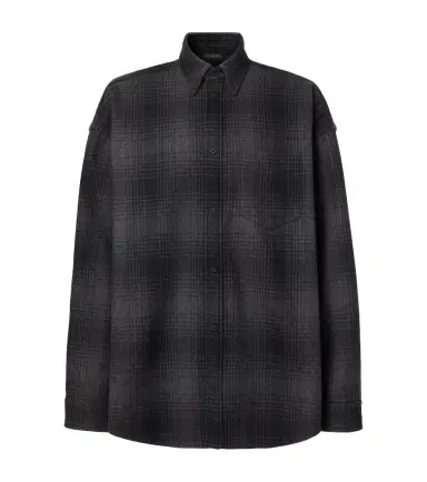 Balenciaga Checked wool-blend flannel shirt | Thumbnail 1 Balenciaga Checked wool-blend flannel shirt | Thumbnail 1